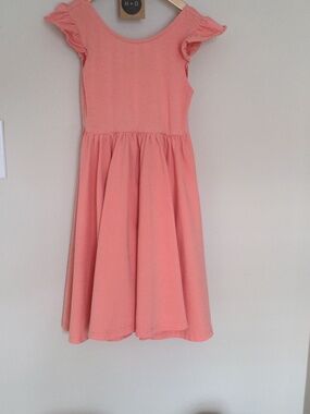 Hubble and Duke 7Y Pink Twirl Dress, Ballet Circle Dress Girls Summer Dress